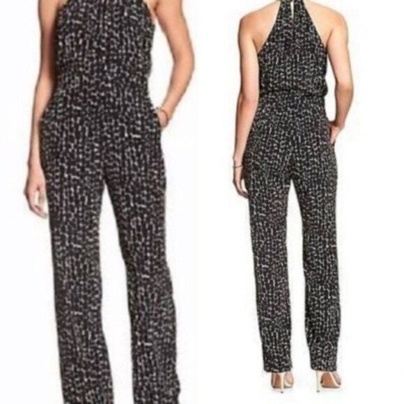 BANANA REPUBLIC Keyhole Printed Halter Jumpsuit  - Picture 9 of 9
